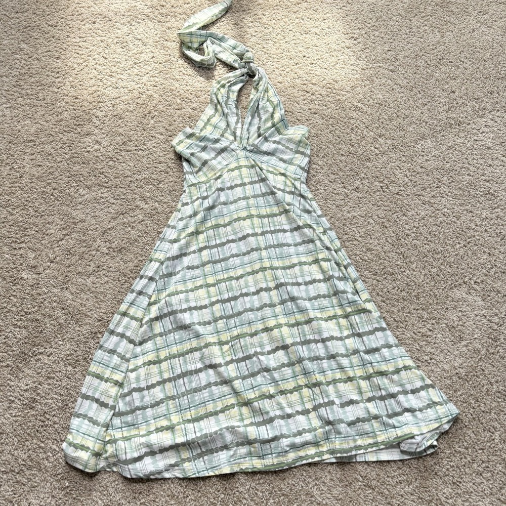 Title Nine Dress Womens Small Plaid Halter Sundress‎ Lightweight Summer Casual